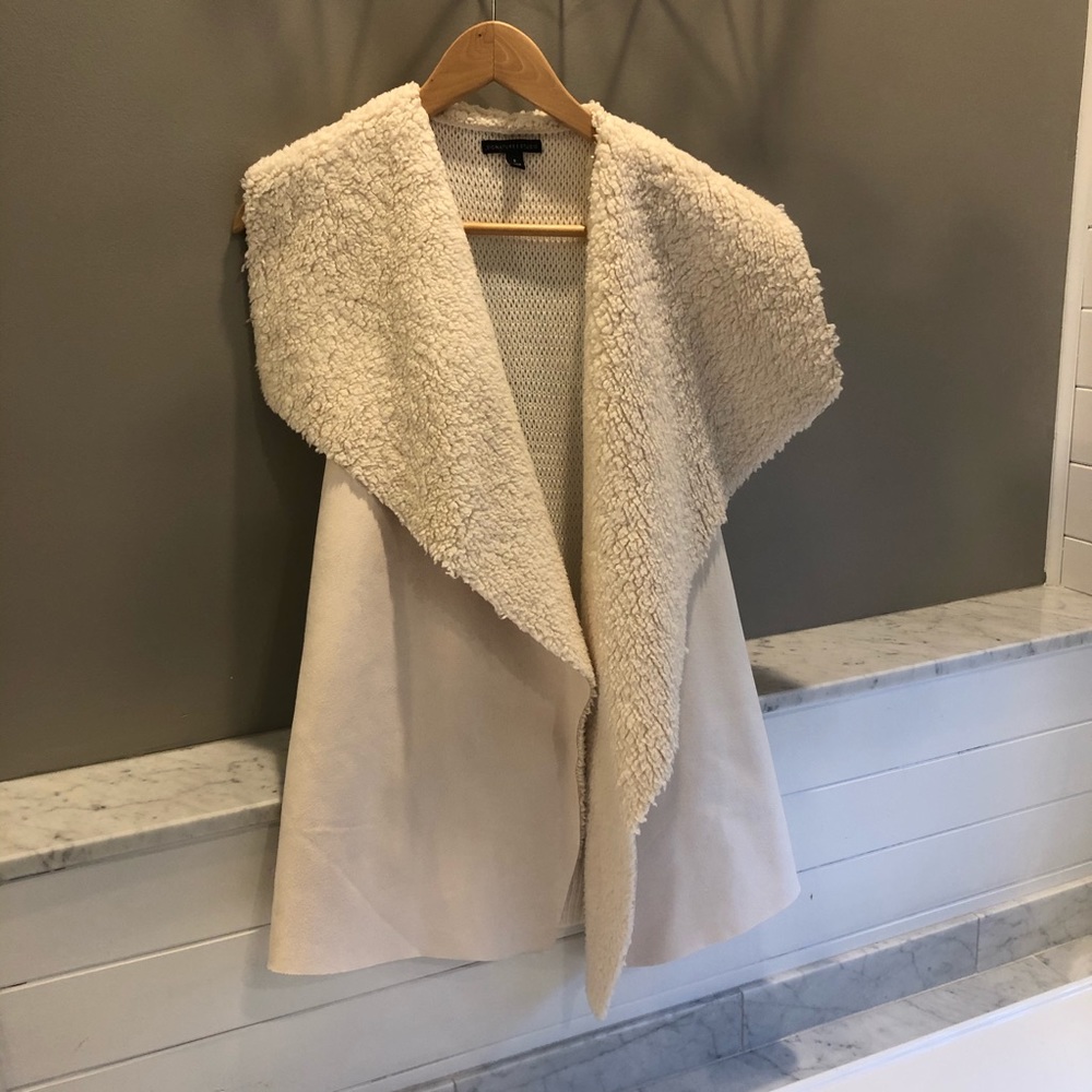 Sherpa mixed media vest